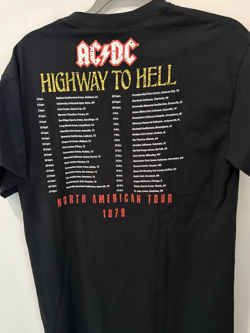AC/DC Black Highway to Hell Tour Tee